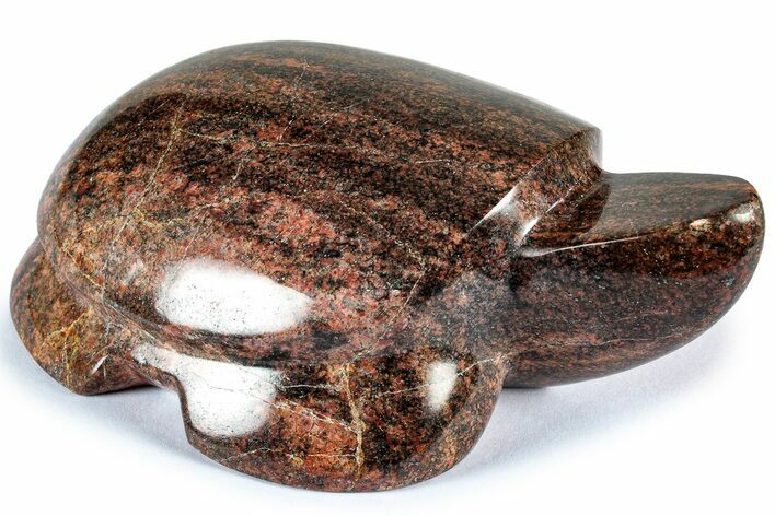 Carved Alkali-Feldspar (Red Granite) Turtle - Colorado #308589